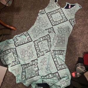 Short floral baby blue dress